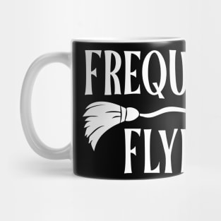 Frequent Flyer Witch Broom Halloween Gift Mug